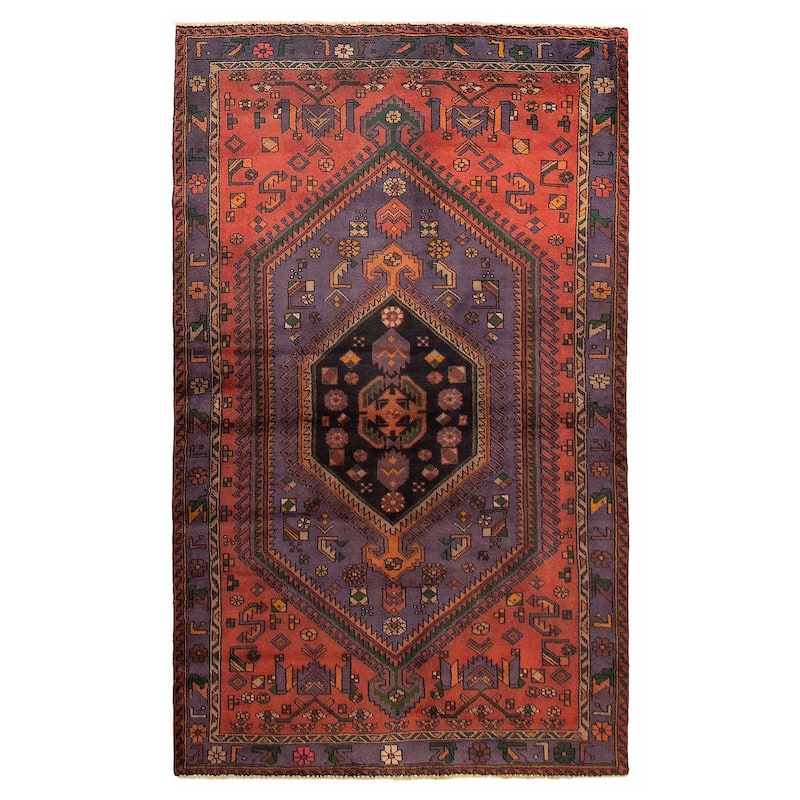 ECARPETGALLERY Hand-knotted Andelz Dark Copper Wool Rug - 4'4 x 7'1 - Dark Copper - 4'4 x 7'1
