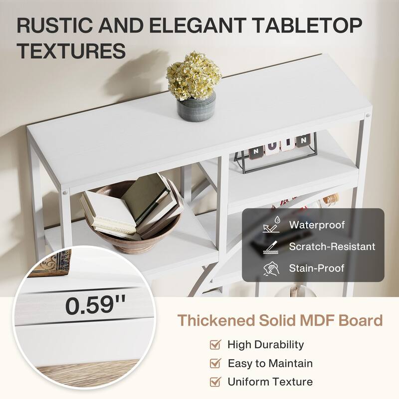 Bookshelf Industrial 5 Tier Etagere Bookcase, Freestanding Tall Bookshelves