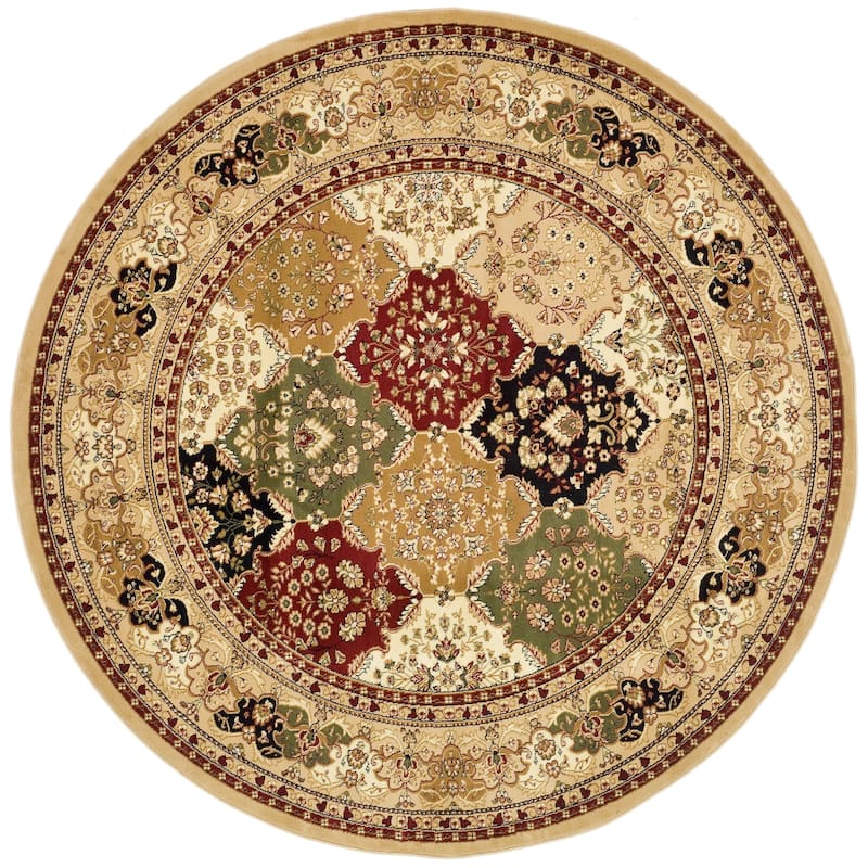 SAFAVIEH Lyndhurst Lyndy Traditional Oriental Rug - 8' Round - Multi/Beige