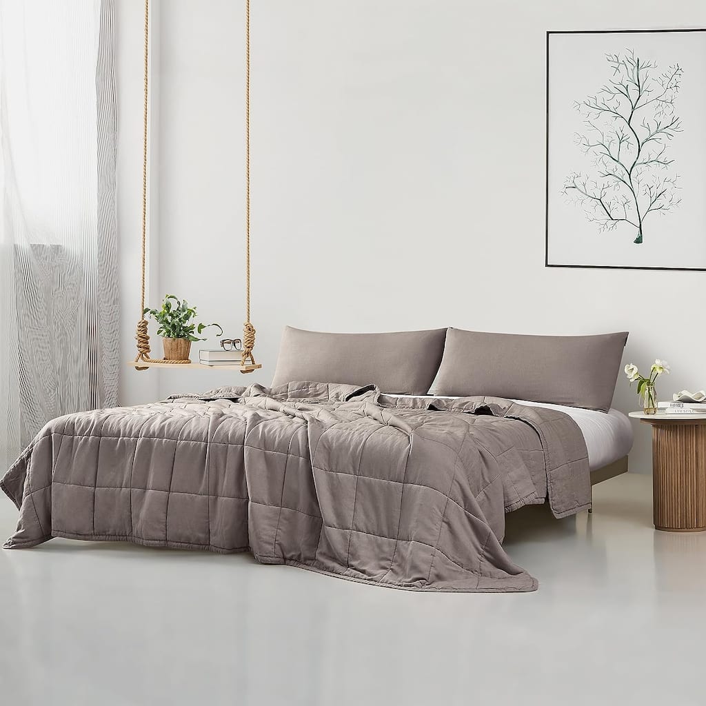 Dark Sky Reserve® - Bamboo Linen Comforter - Portugal Made - Driftwood Taupe