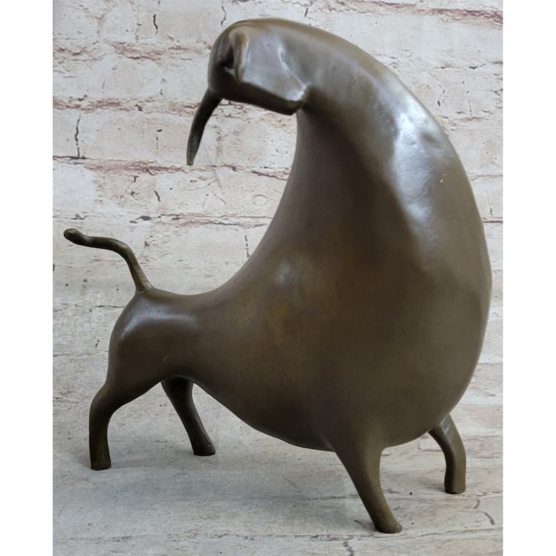 Abstract Bull Limited Edition Signed Original Williams Bronze Sculpture Figurine