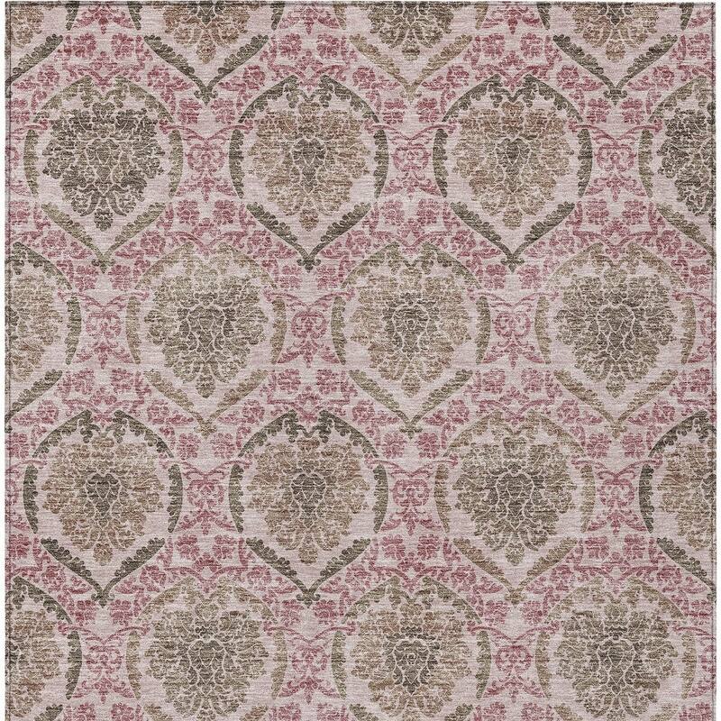 HomeRoots Medallion Transitional Rectangle Outdoor Rug