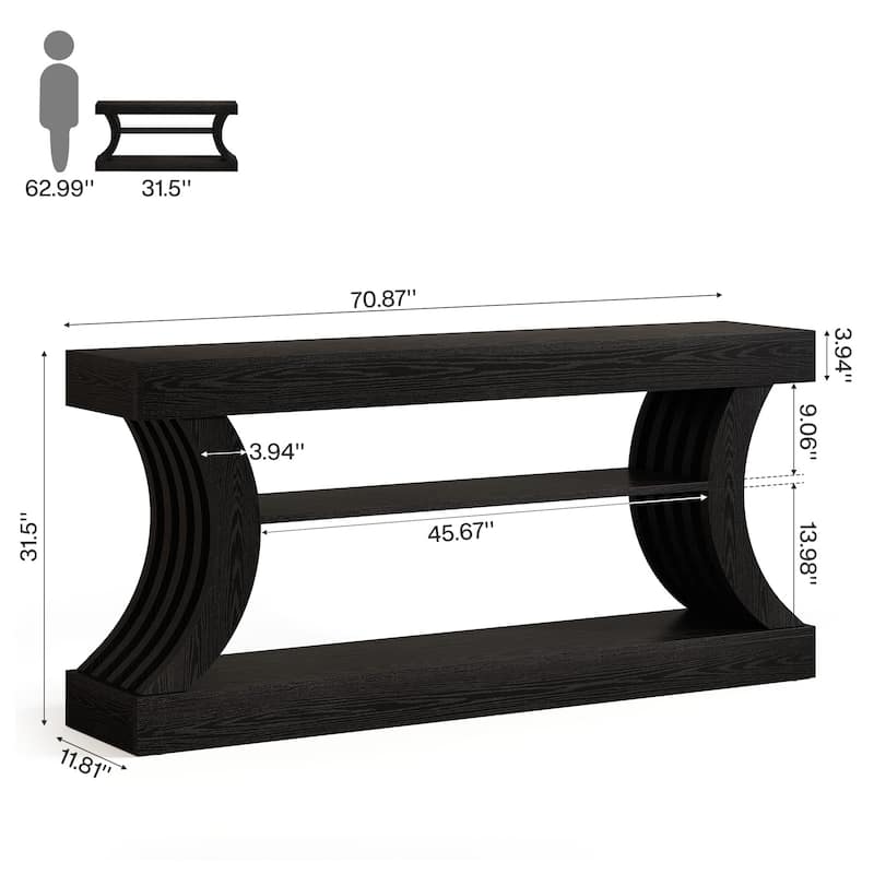70.9-Inch Farmhouse Console Table