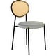 preview thumbnail 73 of 92, Leisuremod Euston Modern Velvet/Leather Dining Chair - Minimalist Wicker Back Accent Chair for Home Living Room & Kitchen