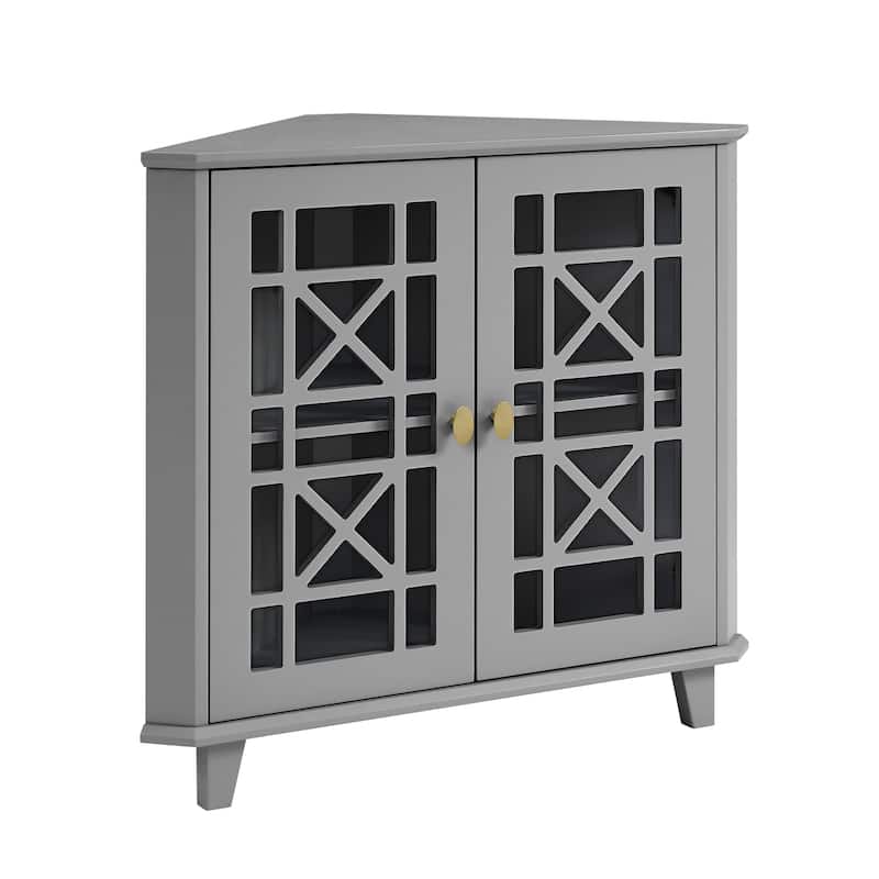 Middlebrook Loches 32-inch Fretwork Corner Cabinet