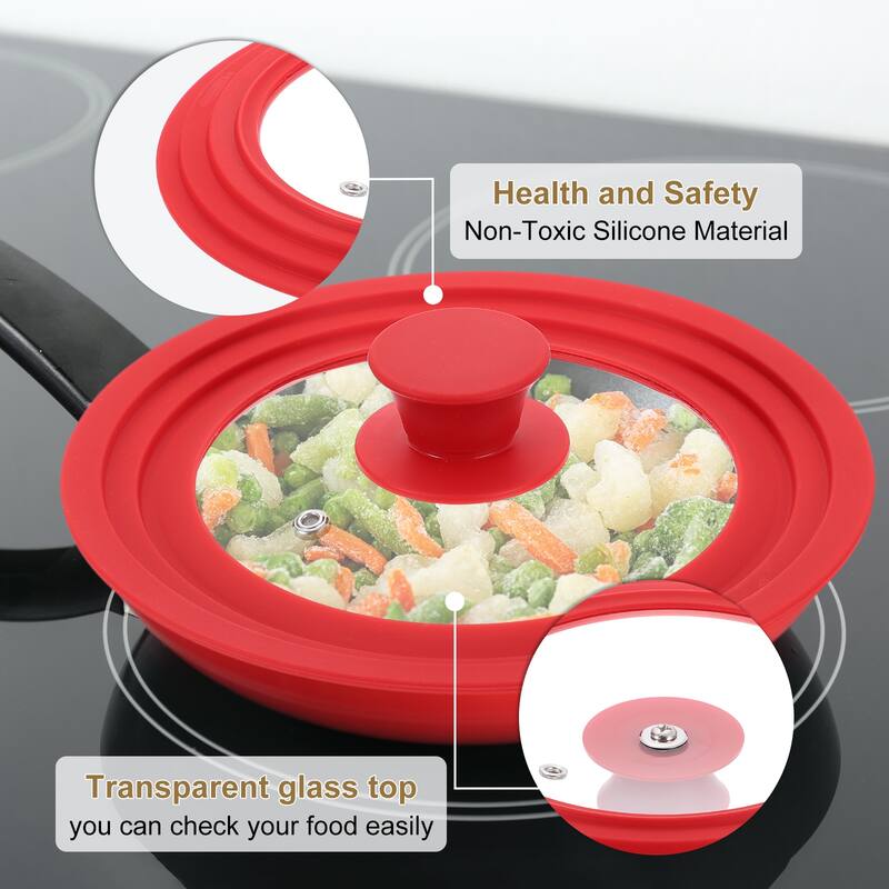1 Pcs Universal Lid for Pot Pans Cookware