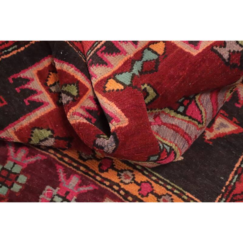 Hand Knotted Oriental 100% Wool Carpet Traditional Tribal Multi-Colored Ardebil Runner Rug - 10' 6'' X 3' 7''