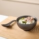 preview thumbnail 7 of 5, Stone Lain Valencia Bowls and Spoons Serving Set Porcelain, Metallic Grey