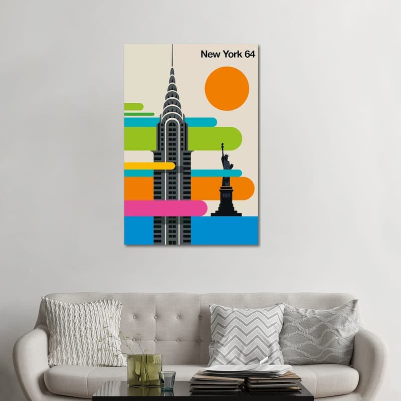 iCanvas "New York 64" by Bo Lundberg Canvas Print - 48x32x1.5
