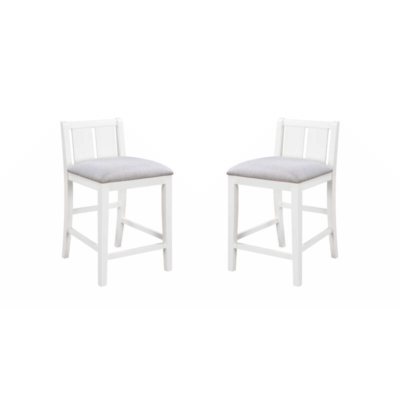 Graham 36" 3-Piece Finish Small Space Counter Height Dining Table with Shelves and 2 Chairs