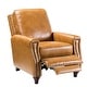 preview thumbnail 22 of 67, HULALA HOME Cigar Mid-century Modern Genuine Leather Recliner with Solid Wood Legs and Nailhead Trim