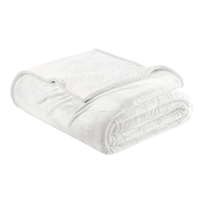 Linery & Co. Velvet Plush Reversible Sherpa Bed Blanket