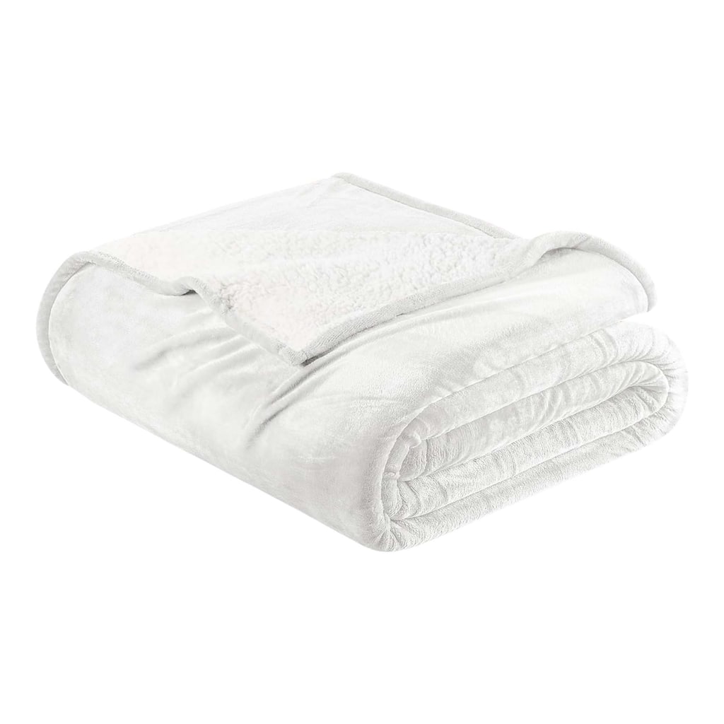 Linery & Co. Velvet Plush Reversible Sherpa Bed Blanket