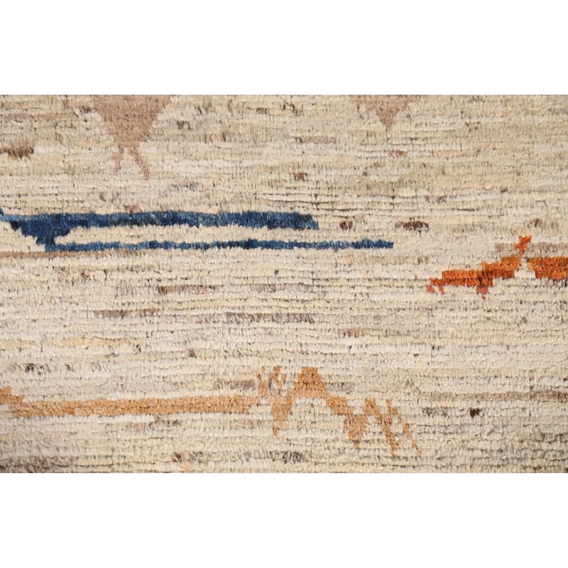 Moroccan Oriental Rug Hand-Knotted Wool Carpet - 4'0" x 5'10"