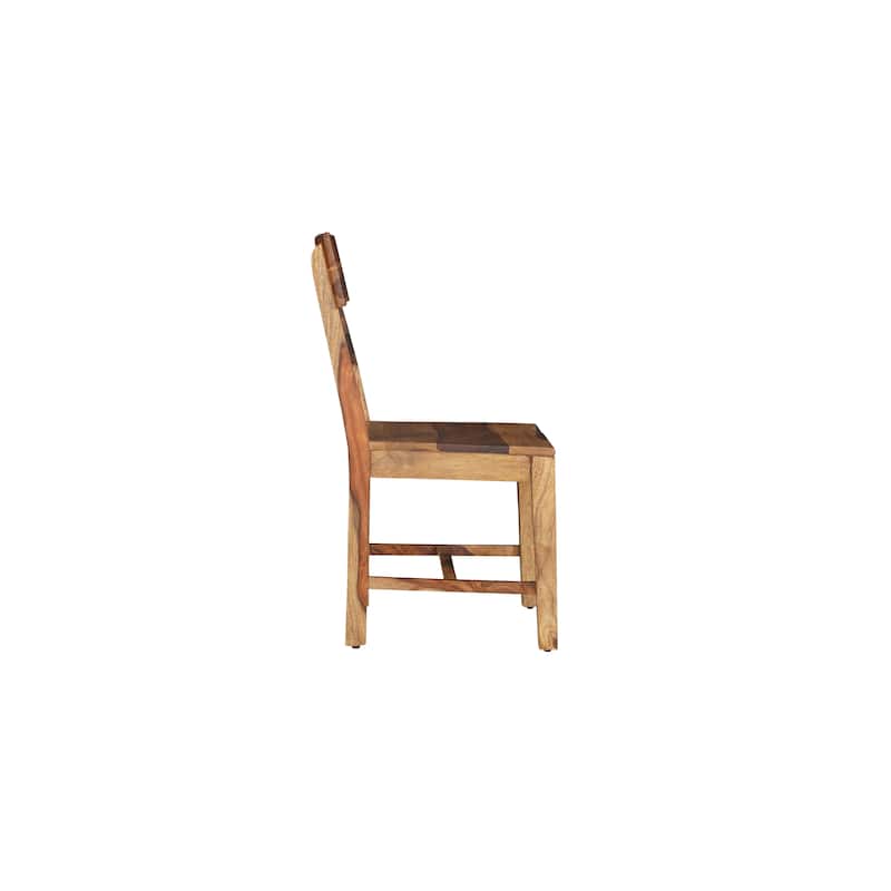 Jordan Brown Solid Wood Dining Chairs Set of 2, Ladder Back
