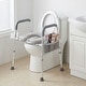 preview thumbnail 2 of 8, Gymax Raised Toilet Seat w/Handles Padded Arms Adjustable Height &