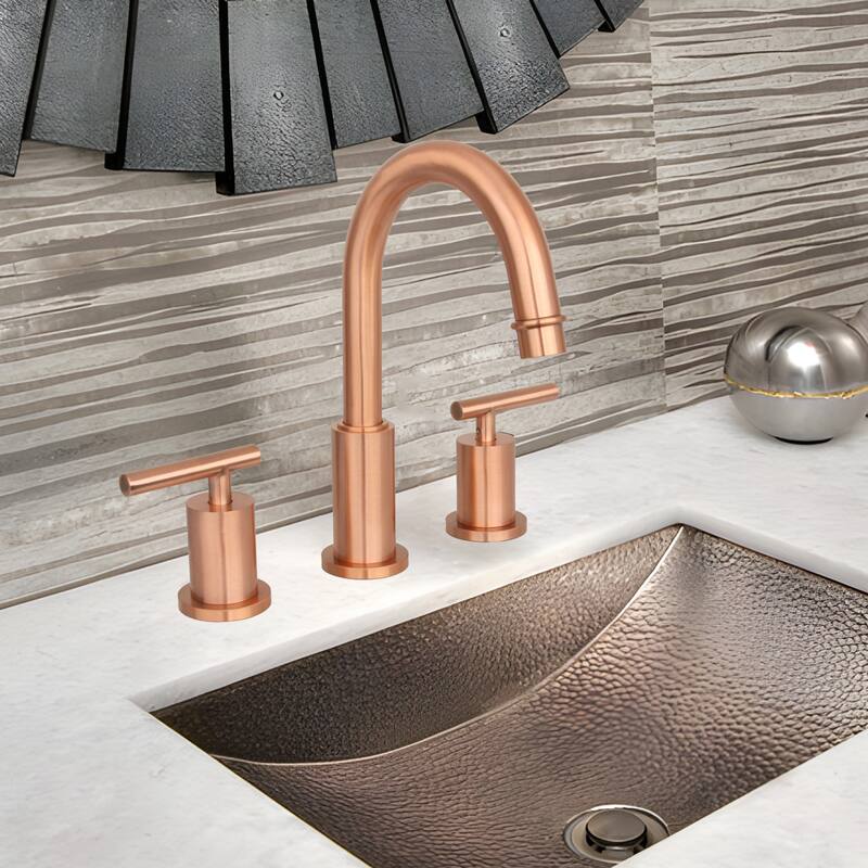 Two-Handle Copper Widespread Bathroom Sink Faucet - 8' x 10'