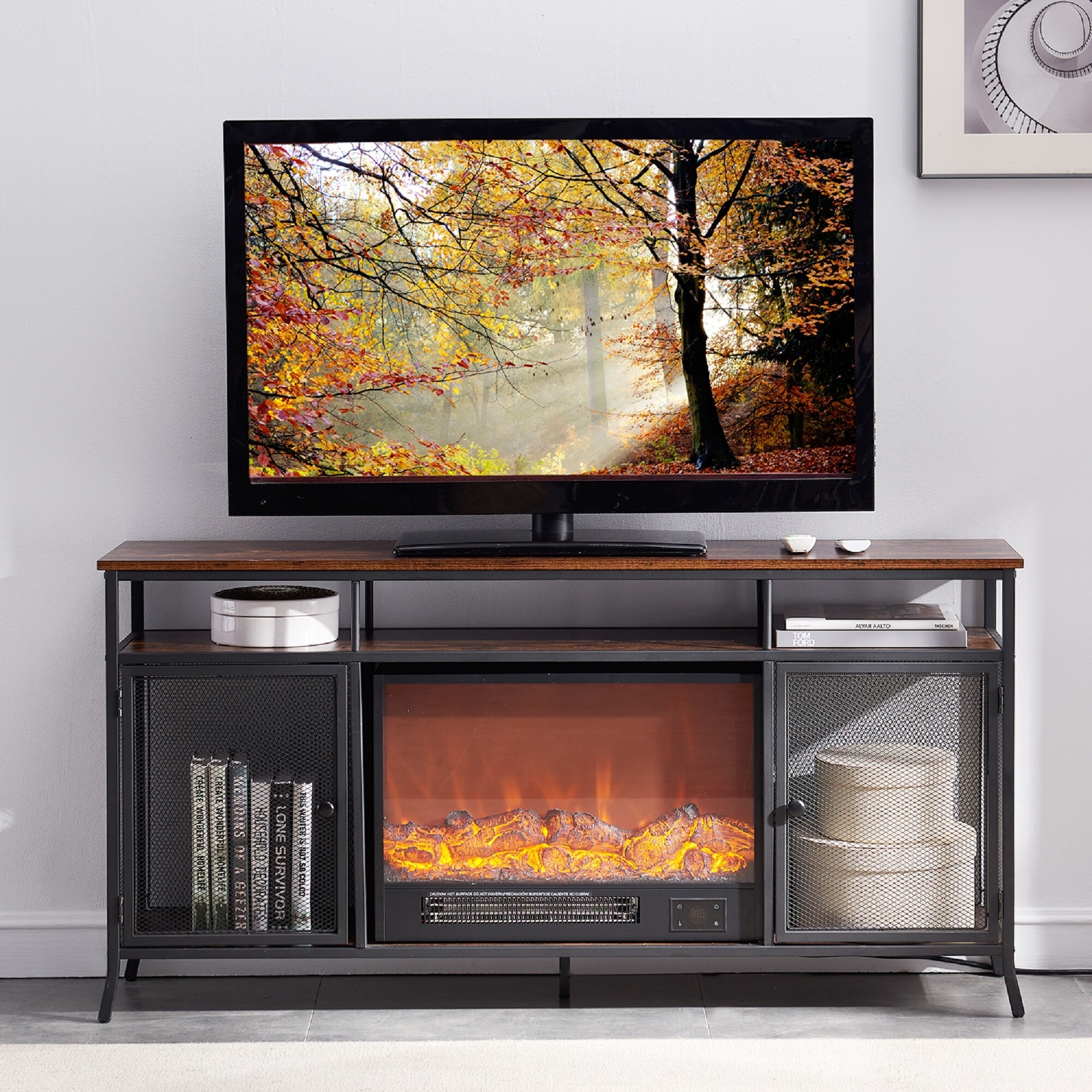 Vecelo Electric Fireplace Tv Stand 55 11 8 27 5 Overstock 32313526 Enjoy free shipping on most stuff, even big stuff. vecelo electric fireplace tv stand 55 11 8 27 5