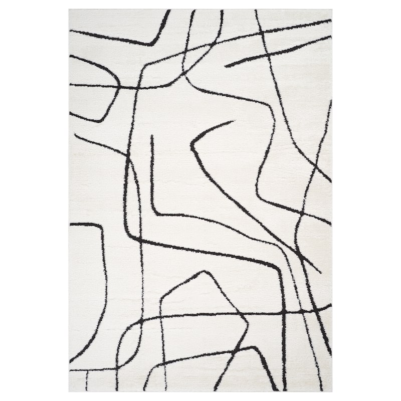 Mulan Ivory Moroccan Power-Loom Area Rug 2' x 3' - 2.6x10