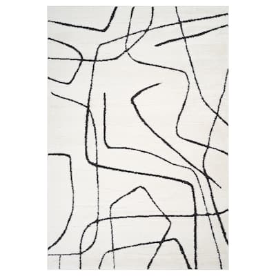 Mulan Ivory Moroccan Power-Loom Area Rug 2' x 3'