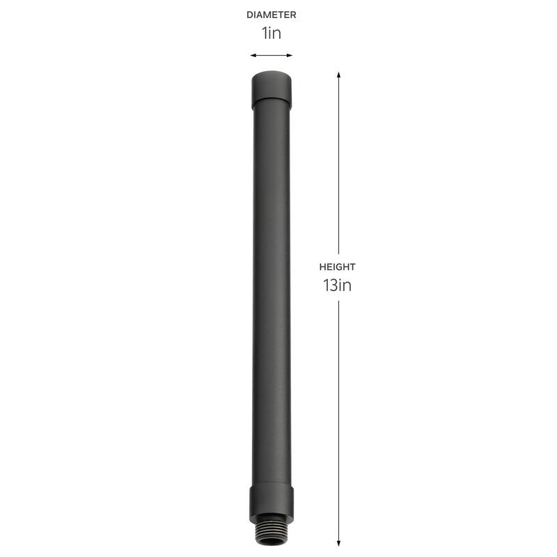 Kichler Lighting 12" Male Female Riser in Black Brass, Landscape Lighting, (1" x 12"), 15511BKB - 13