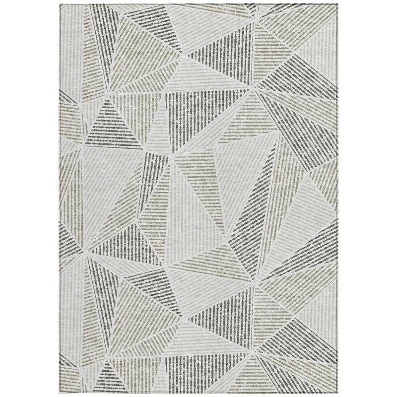 HomeRoots Geometric Transitional Rectangle Outdoor Rug