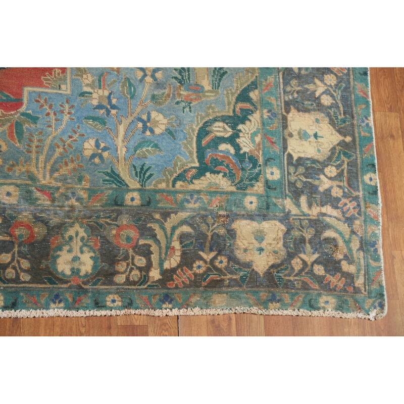 Tabriz Persian Area Rug Living Room Hand-Knotted Wool Carpet - 9'9"x 12'4"
