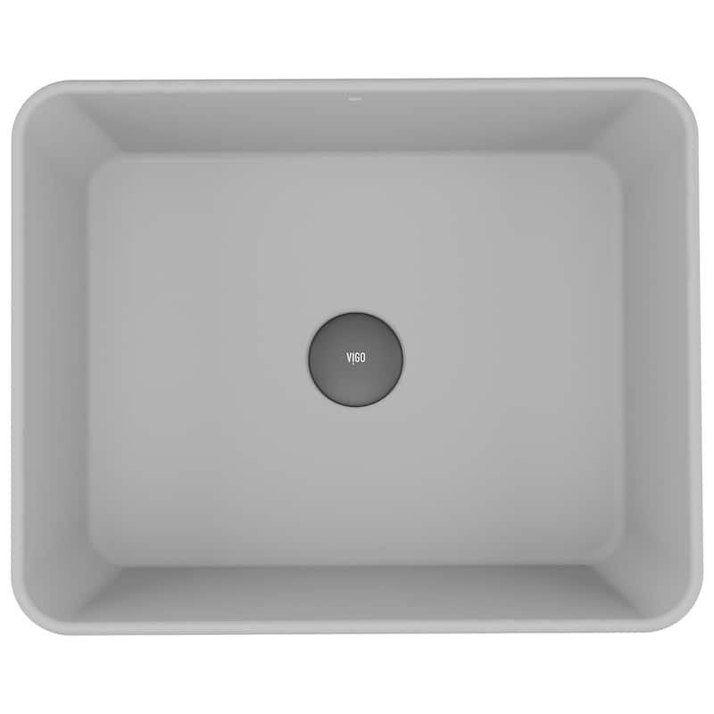 VIGO Marigold 18"L x 14"W x 5"H Rectangular Bathroom Vessel Sink