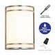 preview thumbnail 13 of 11, C Cattleya Integrated LED Brushed Nickel/Oil-rubbed Bronze Indoor Wall Light with Acrylic Shade