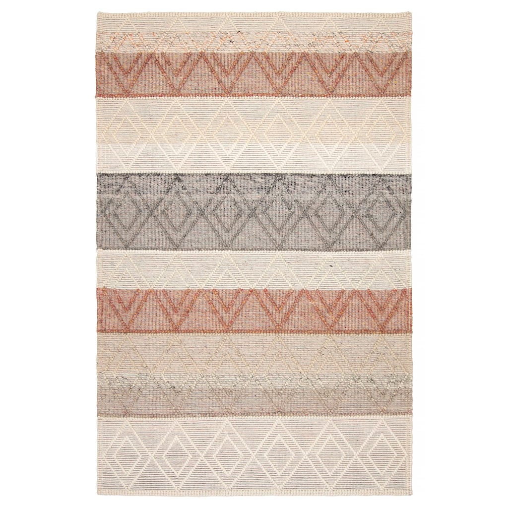 ECARPETGALLERY Braid weave Sienna Cream Wool Rug - 6'1 x 9'2