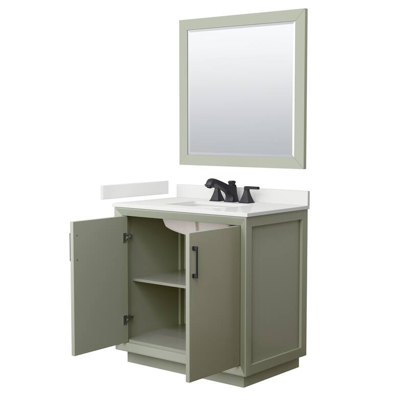 Wyndham Collection WCF414136S-QTZ-US3M34 Strada 36" Free Standing