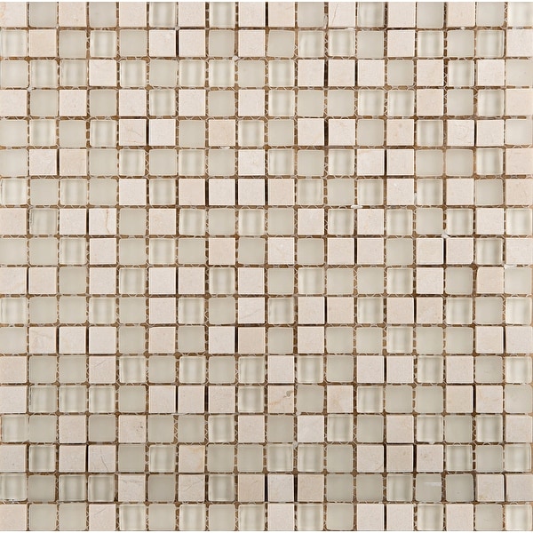 Emser Tile W80LUCE1212MSH Lucente - Square Mosaic Floor and Wall Tile - Polished Glass Visual