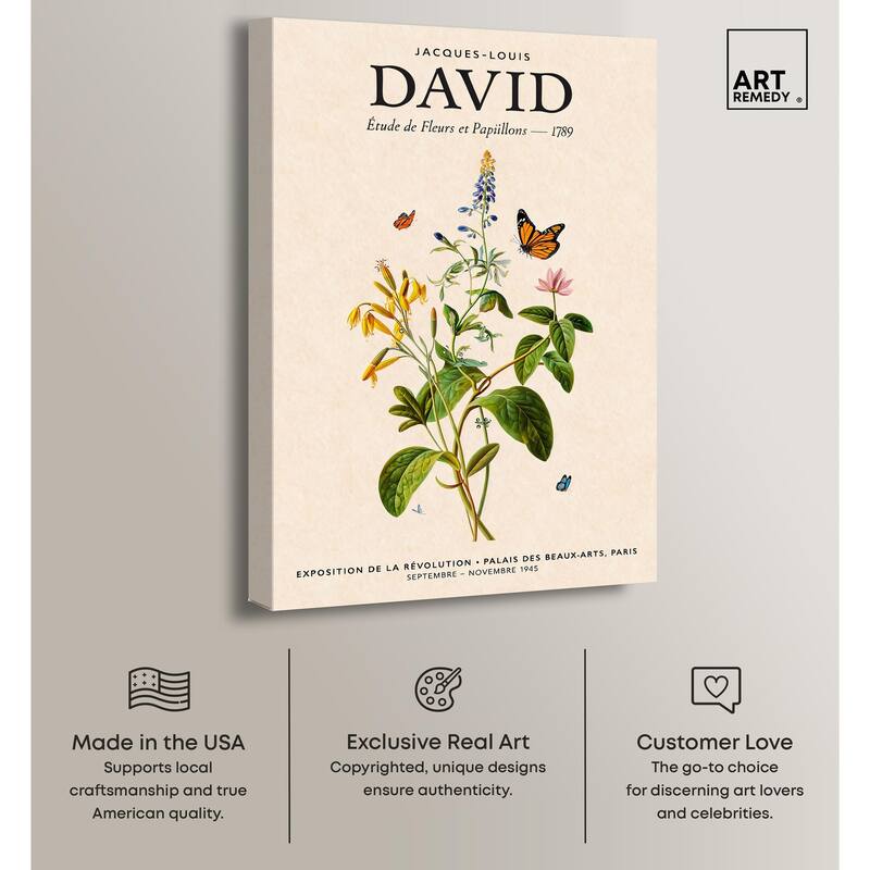 David's Delicate Flowers Canvas by Art Remedy, Gallery Wrapped