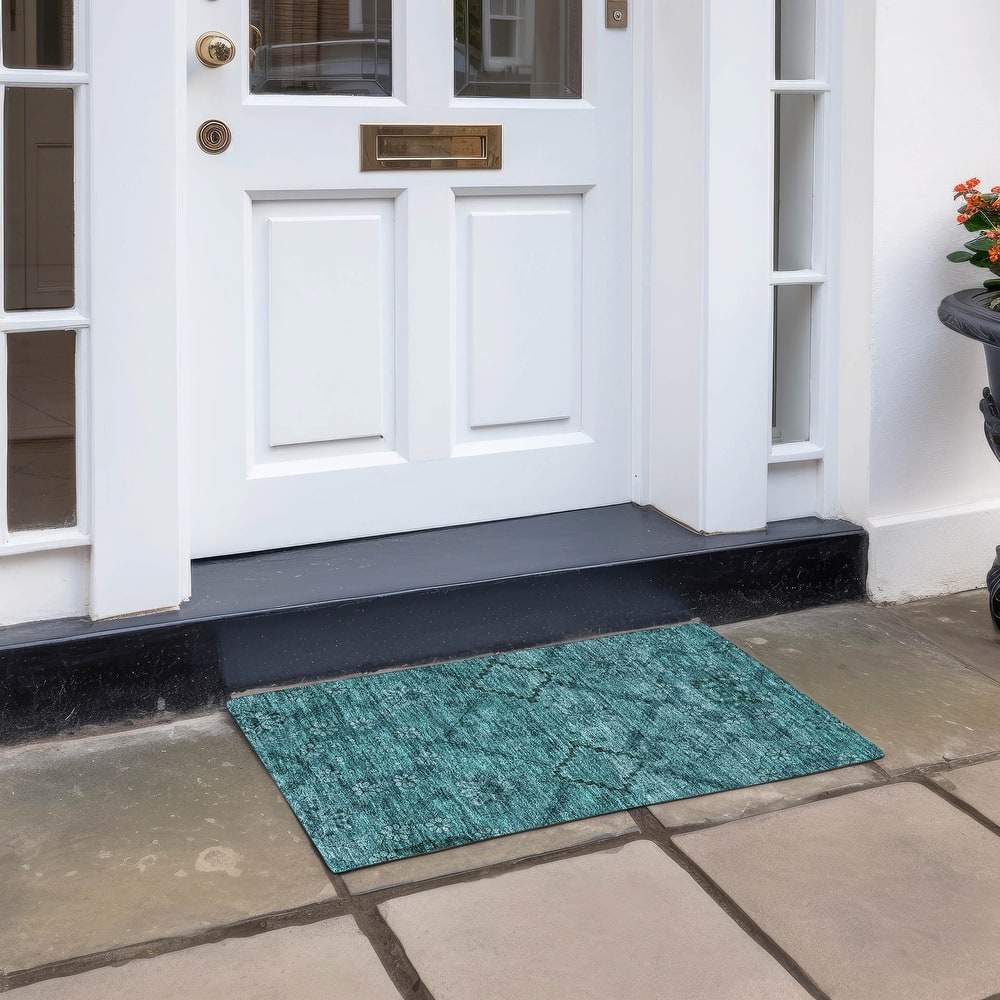 Machine Washable Indoor/ Outdoor Chantille Boho Global Rug