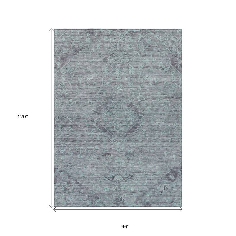 HomeRoots Floral Traditional Rectangle Outdoor Rug