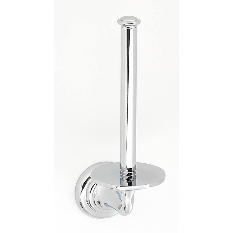 Alno Charlie's 6-3/4 Inch Tall Vertical Drop Down Single Post Toilet - Polished Chrome