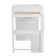 preview thumbnail 12 of 15, White Twin Loft Bed with Desk, Wardrobe, and Storage Drawers