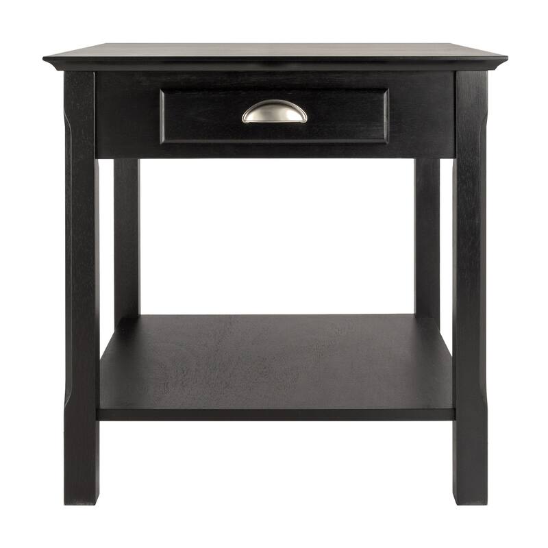 Timber Accent Table, Black - 21.97 x 22.4 x 22.05 inches