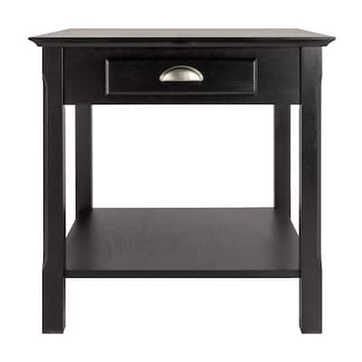 Timber Accent Table, Black - 21.97 x 22.4 x 22.05 inches