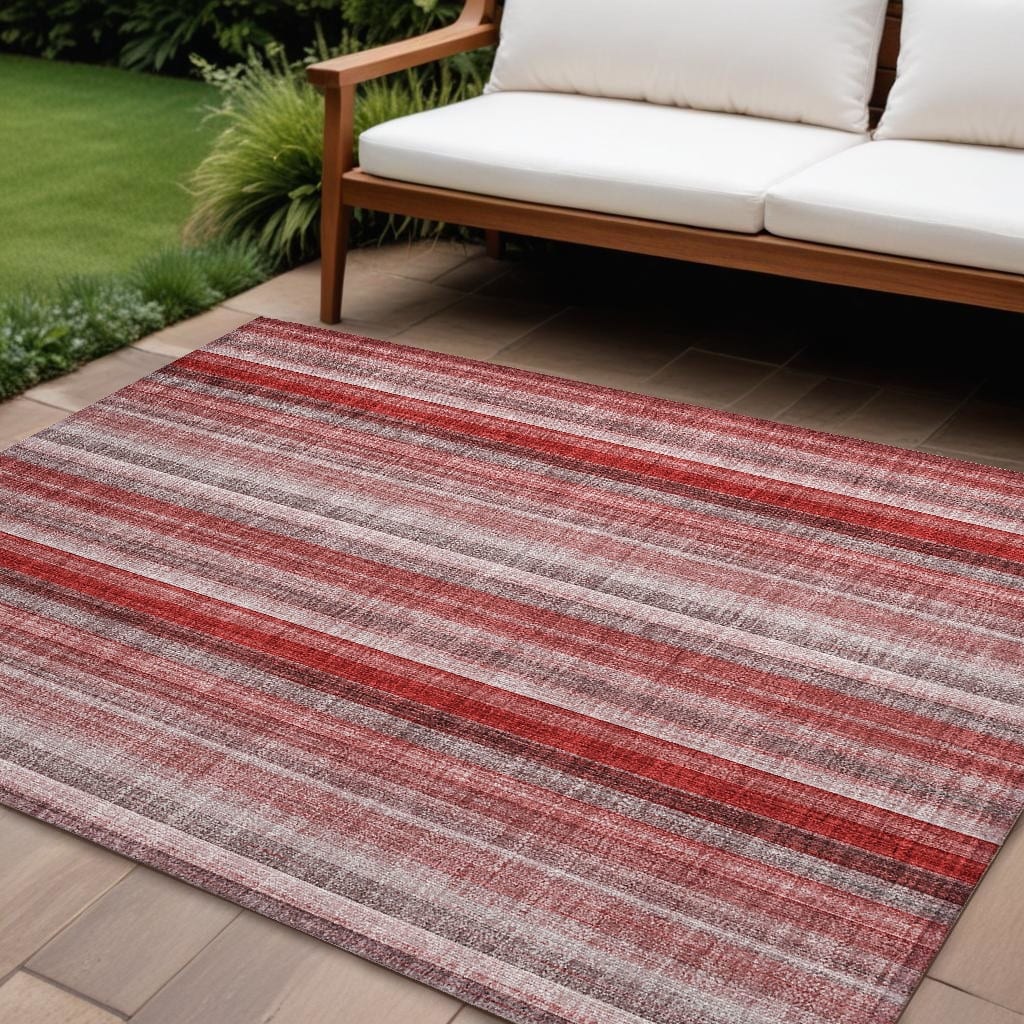 Naso Stripe Weather Resistant Classic Meets Modern Outdoor Rug