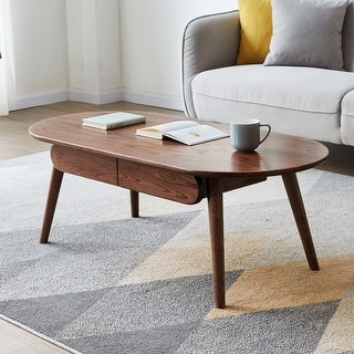 Capsule Centre Table Low Table Table with Drawers 100% Solid Wood Top ...