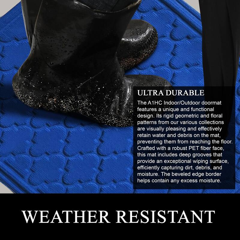 A1HC New All Weather Superior Dirt and Moisture Absorbing Polypropylene Door Mat with Non-Slip Backing for Inside Outside Use