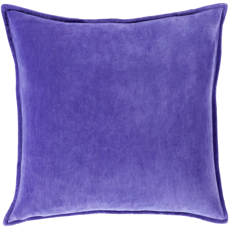 Artistic Weavers Harrell Solid Velvet 22-inch Throw Pillow - Polyester - Bright purple