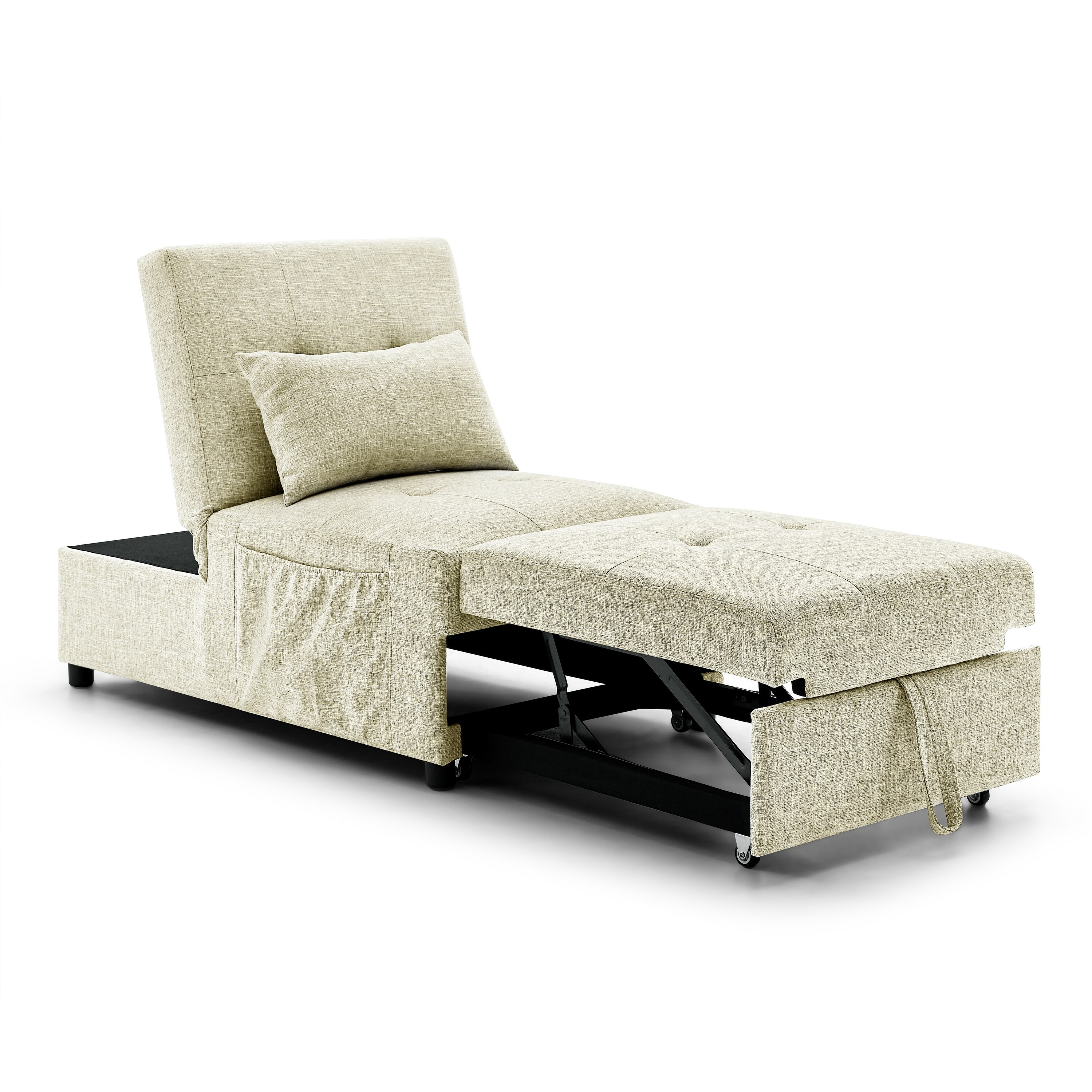 Chaise lounge sales fold out bed
