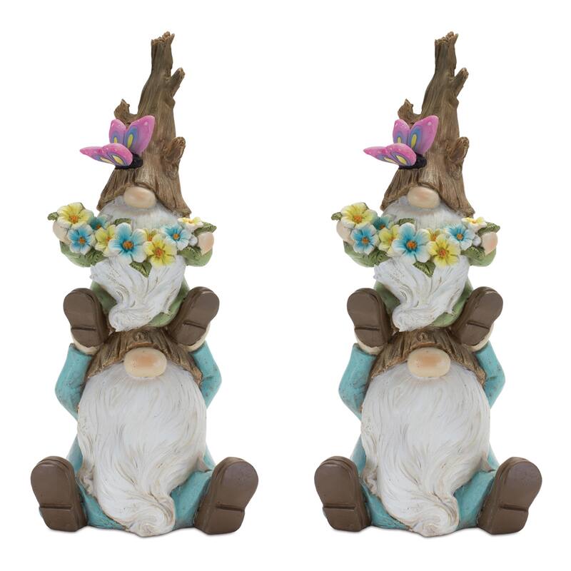 Tree Trunk Gnome Stack (Set of 2)
