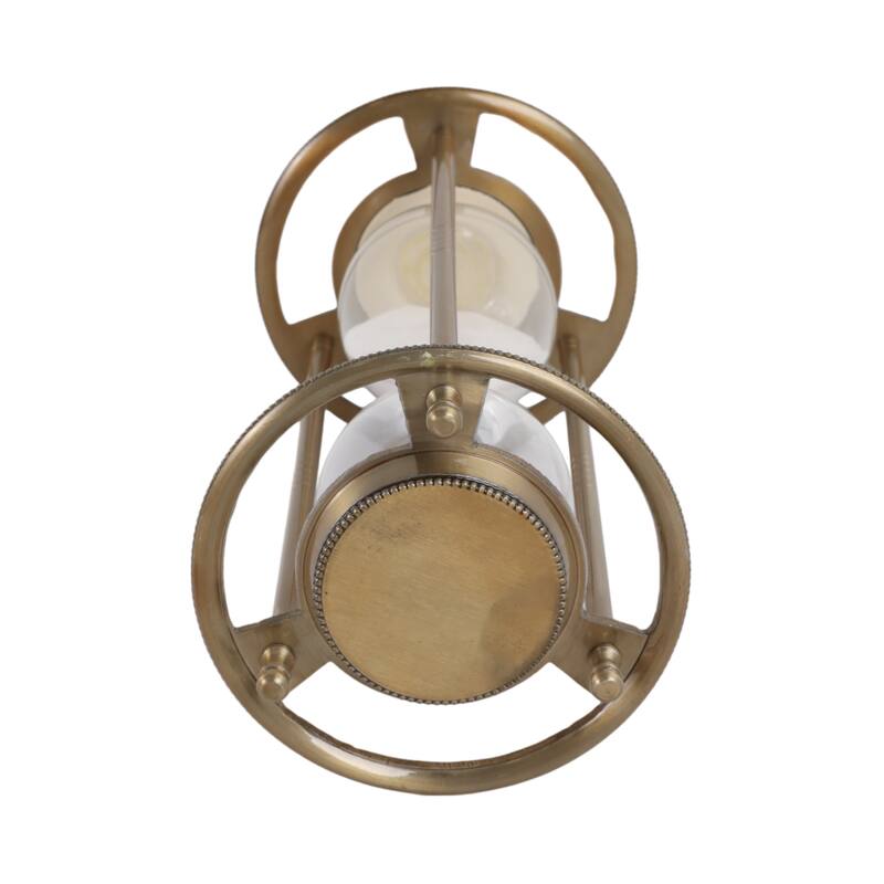 Metal Aluminum Hourglass Decorative Object Modern Contemporary Display - 5" x 5" x 11"