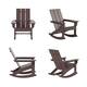 Laguna Modern Weather-Resistant Adirondack Chairs (Set of 4) - Dark Brown