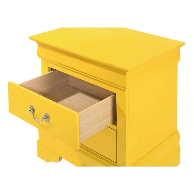 Louis Philippe 2-Drawer Nightstand (24 in. H X 21 in. W X 16 in. D)