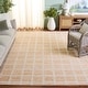 preview thumbnail 6 of 47, SAFAVIEH Hand-Tufted Pine Zymryd Modern & Contemporary Wool Rug 8' x 10' - Orange/Ivory