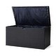 preview thumbnail 30 of 73, Glitzhome 140 Gallon Outdoor Patio Oversize Storage Bench Wicker Table Deck Box